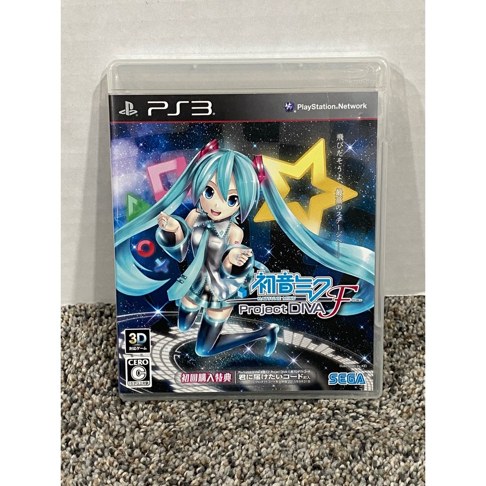 Video Game PS3 Rhythm Hatsune Miku Project DIVA f Sega Blue NTSC-J Excellent
